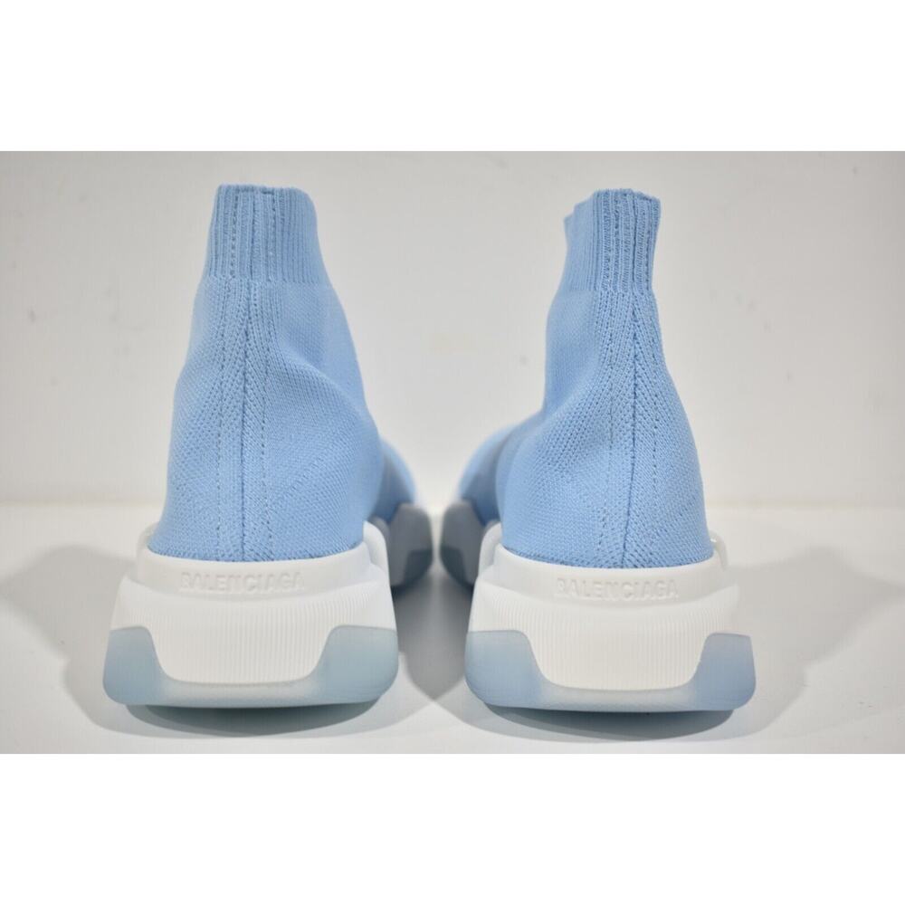 Balenciaga Speed 2.0 Sock Light Blue White High Top Knit Pull Trainer Sneaker 36 - Picture 11 of 12